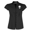 Women's continental blouse mandarin collar cap sleeve (tailored fit) Thumbnail